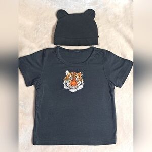 Little tiger baby t-shirt and cap